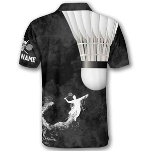 <b>Badminton</b> Jersey Men Women Quick Dry Breathable Spandex/Cotton Sublimation Printed Custom Logo OEM Training Team Uniform - Product Image 5