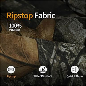 Pantalon de chasse camouflage pour homme, résistant à l'eau, finition mate silencieuse, pantalon de chasse d'extérieur, 6 poches utilitaires, pantalon cargo de chasse - Product Image 3