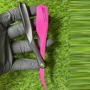 Pink and Black Barber Flip Pinch <b>Razors</b> Manual Straight Barber Flip <b>Razor</b> Single Blade Foldable Knife Style Shaving <b>Razor</b> <b>Men</b> - Product Image 3