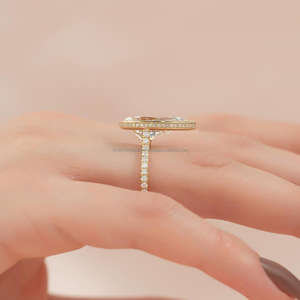 Anillo de Compromiso de Oro de 14K con Certificado IGI para Mujer, Diamante Cultivado en Laboratorio CVD VVS DEF en Todas las Formas, Chapado en Rodio para Fiestas - Product Image 3