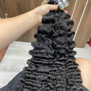 Cheveux vierges les plus vendus, cheveux bouclés birmans, extensions à bandes, cheveux humains vietnamiens, sans perte, sans nœuds - Product Image 6