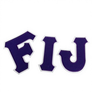 Patchs thermocollants en feutre non tissé écologique de haute qualité, brodés alphabet, pour vêtements de sport en jersey, vente en gros - Product Image 5