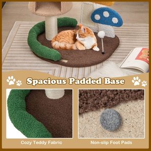 Moderno Tiragraffi per Gatti 4-in-1 in Peluche con Cuccia e Piattaforma di Tiragraffi per Soggiorno o Ufficio - Product Image 6