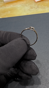 Anillo Solitario de Diamante de Corte Esmeralda de 3 Quilates, Cultivado en Laboratorio, Oro Blanco de 9k, Certificado IGI, Anillo de Compromiso, Boda, Regalo para Fiesta - Product Image 4
