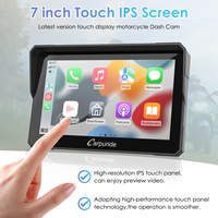 Navigation GPS pour moto Carpuride W702, écran tactile 7 pouces, étanche, CarPlay, Android Auto, fixation tableau de bord, 1 an