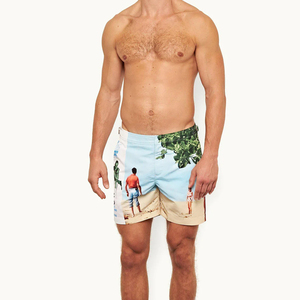 Short de bain décontracté pour homme, motif James Bond Dr. No, sublimation, séchage rapide, taille mi-haute, braguette boutonnée, longueur courte, 100 % polyester - Product Image 2