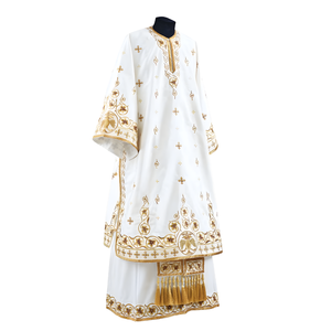Ensemble de Vêtements Sacerdotaux Orthodoxes Blancs et Orsés Brodés sur Mesure pour Adultes Unisexe, avec Phelonion et Croix, Qualité Supérieure, Logo Personnalisé OEM - Product Image 5