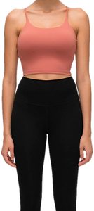 Soutien-gorge de sport pour homme, couleur unie, bretelles ajustables, col en U, sans couture, respirant, séchage rapide, maintien élevé, haut de yoga et fitness, logo avant - Product Image 4