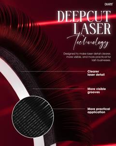 Charmlash Fournitures pour techniciennes en extensions de cils Vente en gros Extensions de cils classiques au laser Plus douces Sans cruauté Animale Sans résidu collant Personnalisables - Product Image 3
