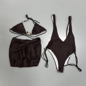 Women Swimsuit Swimwear Sexy <b>Bikini</b> Push up Hollow Out 3 Piece <b>Bikini</b> Set Mini Skirt Beachwear Bathing Suit - Product Image 5