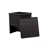 ATLAS STAR 230g Moule à pain antiadhésif en alliage d'aluminium noir avec couvercle, forme maisonnette, compatible four, pour boulangerie