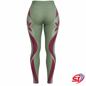 Custom <b>Women</b>’s Geo Bloom <b>Compression</b> <b>Leggings</b> Sculpting High Waist Fitness Pants - Product Image 5