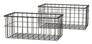 <b>Storage</b> <b>Basket</b> <b>Rectangle</b> Stackable Multi Purpose Neatening Organizing Simple Style - Product Image 1