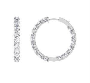 Pendientes de Aro con Diamantes de Moissanita de Alta Calidad, Corte Brillante Redondo, para Mujer, Adecuados para Uso Diario y Eventos de Boda - Product Image 2