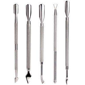 OEM Poussoir à cuticules et outil de manucure double face en acier inoxydable réutilisable, anti-callosités, antidérapant - Product Image 1