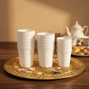 Disposable Kraft Paper Coffee <b>Cups</b> 6oz 7oz 9oz 12oz for Hot Cold <b>Drinks</b> Takeaway Beverage <b>Cups</b> Custom Printing - Product Image 1
