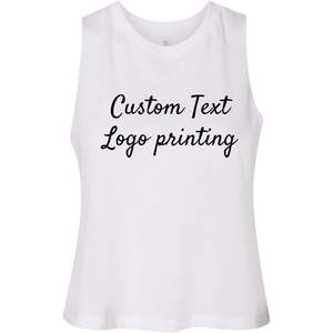 Débardeurs courts à dos nageur personnalisés pour femmes, impression personnalisée, 6682, créez votre propre débardeur à coutures encre - Product Image 1