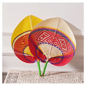 Abanico de Bambú Tejido a Mano, Arte Folclórico Tradicional Natural, Recuerdo Decorativo, Regalo para Promoción de Fiestas - Product Image 2