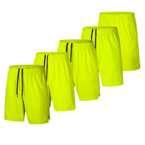 Shorts Bermuda pour Homme à Séchage Rapide, Couleur Unie, avec Cordon de Serrage, Taille Mi-Haute, en Maille, Décontractés, Disponibles en Gris, Bleu Marine, Vert, Bleu, Noir - Product Image 2