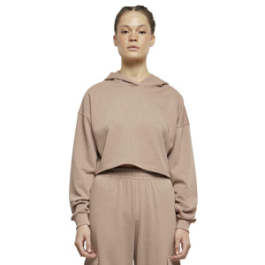 Sweat-shirt à capuche oversize pour femme, couleur unie, épaules tombantes, coton, fibre de bambou, respirant, vêtements d'automne - Product Image 1