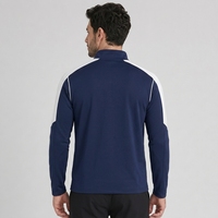 Veste de sport athlétique personnalisée OEM à col zippé (¼ ou ½ zip) pour hommes, femmes et jeunes, séchage rapide, pull d'équipe en toile respirante