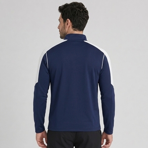 OEM Custom Quarter Zip Half Zip Athletic <b>Jacket</b> <b>Men</b> Women Youth Sportswear Quick Dry Team <b>Pullover</b> Canvas Stand Breathable - Product Image 2