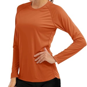 Fournisseur de T-shirts de sport ajustés en Spandex pour femmes, à absorption de la transpiration, pour la course à pied, sous marque privée - Product Image 1