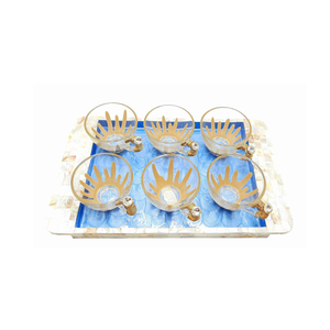 Handcrafted Unique Mother of Pearl <b>Set</b> 3 <b>Serving</b> Tray Coffee <b>Serving</b> Tray Best Diwali Gifts from Vietnam Factory - Product Image 3