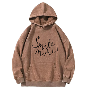 Sudadera con capucha unisex de algodón 100% de 370 g, personalizable con logo, de punto lavado para invierno, con hombros caídos y corte relajado. - Product Image 5