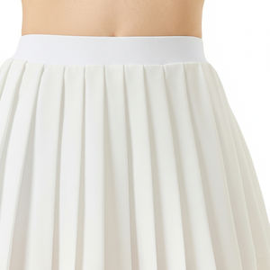 Minifalda de cintura alta elástica blanca informal de invierno para mujer, resistente a las arrugas, corte en A, venta al por mayor - Product Image 3