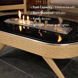 Mesa de exterior con brasero para restaurante, muebles de ratán para exteriores con brasero, brasero de mesa moderno, ¡gran oferta! - Product Image 4