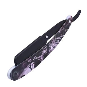 Rasoir chirurgical droit MORJE à lame unique, manche en acier inoxydable avec motif crâne, pour barbier et rasage du visage - Product Image 5