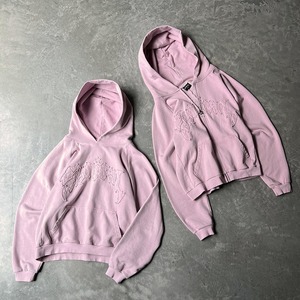 French Terry Slim Fit 500 Gsm Custom Puff Screen Printing Gray Color Custom Stitched Graphic <b>Drop</b> Shoulder Heavyweight Hoodie - Product Image 3