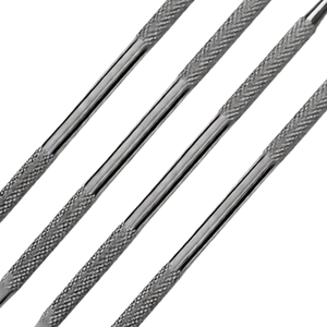 Juego de 4 herramientas de acero inoxidable con punta hueca para tallar cera y arcilla, kit de herramientas manuales de laboratorio dental con agarre moleteado, Clase I - Product Image 4