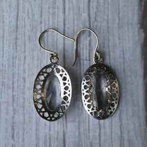 Pendientes Colgantes de Topacio Blanco, Plata de Ley 925, Joyería Bohemia Hecha a Mano, Elegante Regalo de Piedras Preciosas para Mujer - Product Image 5