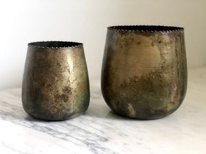Wholesale Luxury Decorative Metal <b>Vases</b> <b>3</b>-Piece <b>Set</b> Hammered Gold Aluminum <b>Vases</b> for Living Room Decor Color & Size <b>Vases</b> - Product Image 2