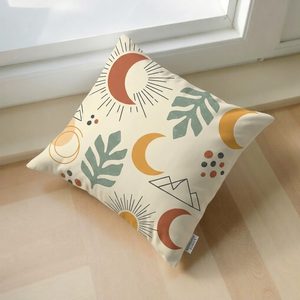 Housse de coussin décorative en coton doux, carrée, avec fermeture éclair invisible pour canapé et lit - Product Image 1