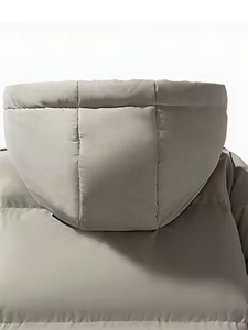 OEM Men'<b>s</b> Hooded Puffer <b>Jackets</b> Wholesale Outdoor Solid Color Winter Coat Thick Warm Zipper Closure Casual Outdoor Wear - Product Image 4