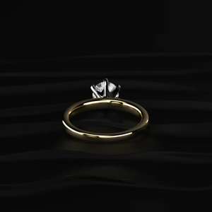 Elegante Anillo de Compromiso Solitario con Diamante Redondo de 1 Quilate, Anillo de Novia Clásico para Mujer, Diseño de Joyería de Lujo para Boda - Product Image 4