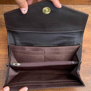 Billeteras talladas a mano de nuevo diseño, pelo elegante en cuero de vaca, multiusos, carteras de cuero genuino occidental para mujer - Product Image 6