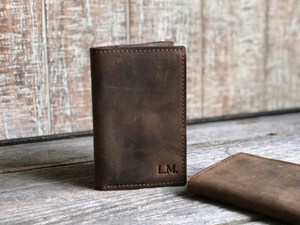Custom <b>Men</b> Genuine <b>Leather</b> Fashion Trifold <b>Wallet</b> Slim Card Holder Daily Use Coin Purse Wholesale Logo LTW-0101 - Product Image 3