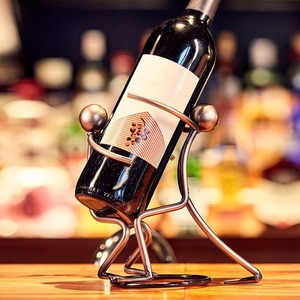Porte-bouteilles à vin en métal moderne, design épuré, pour comptoir de bar - Product Image 5