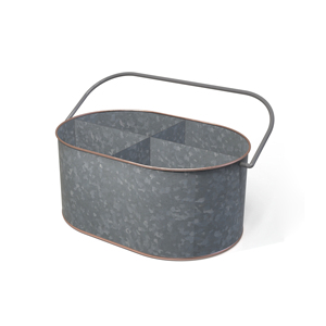 Contenedor de Almacenamiento Ovalado de Metal con Asa, Diseño de Árbol de Navidad, para Artículos Diversos de la Sala de Estar - Product Image 2