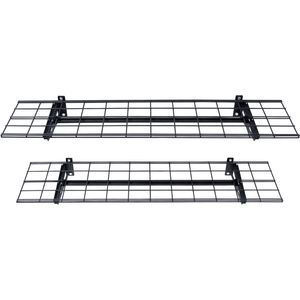Lot de 2 étagères de rangement murales robustes pour garage, 4 x 1 pi, capacité de charge de 400 lb, 400 lb au total, 200 lb par étagère - Product Image 1