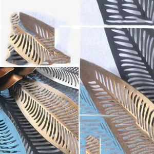 Espejo de Pared Metálico Sunburst, Marco de Pétalos de Bronce Azul, Espejo Decorativo Redondo, Decoración para Sala de Estar, Venta al Por Mayor B2B - Product Image 5