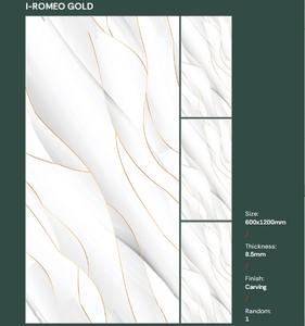 Carreaux brillants de haute qualité et économiques 600x1200mm, carreaux émaillés polis ultra-brillants et carreaux émaillés pour centres commerciaux - Product Image 4