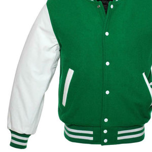 Comfortable Price Full PU Leather Wool Varsity <b>Jackets</b> Lightweight Breathable Blank <b>Men</b> Baseball <b>Jacket</b> Camouflage Cartoon Front - Product Image 2