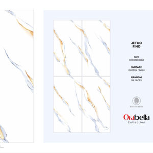 Azulejo de Porcelana Super Premium Brillante de 24x48 Pulgadas, Superficie de Alto Brillo, Diseño de Gran Tamaño para Paredes y Pisos - Product Image 1