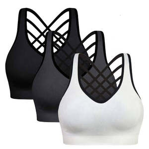 Soutien-gorge de sport pour femmes, grande taille, maintien élevé, respirant, séchage rapide, Spandex/Nylon, personnalisable à l'avant - Product Image 3