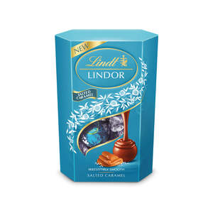 Chocolate con Caramelo Salado Lindt Lindor Cornet de Alta Calidad, 200g, Trufas de Chocolate con Leche Suave, Delicias Gourmet - Product Image 1